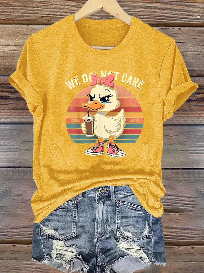 Women's  Retro Funny Proud Member Of Club We Do Not Care Menopause Perimenopause Print  T-Shirts