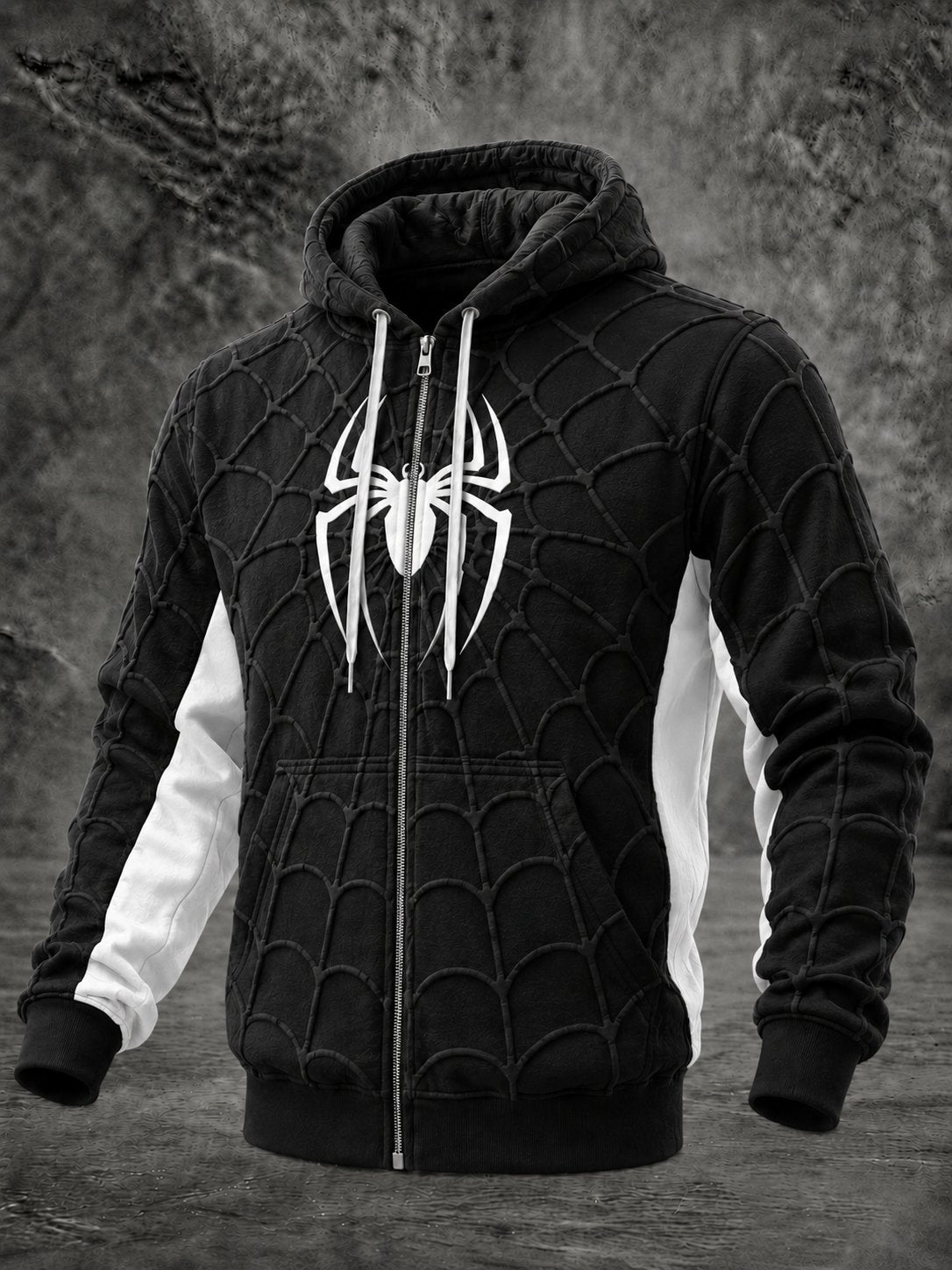 Men's Spider Graphic Print Hoodie