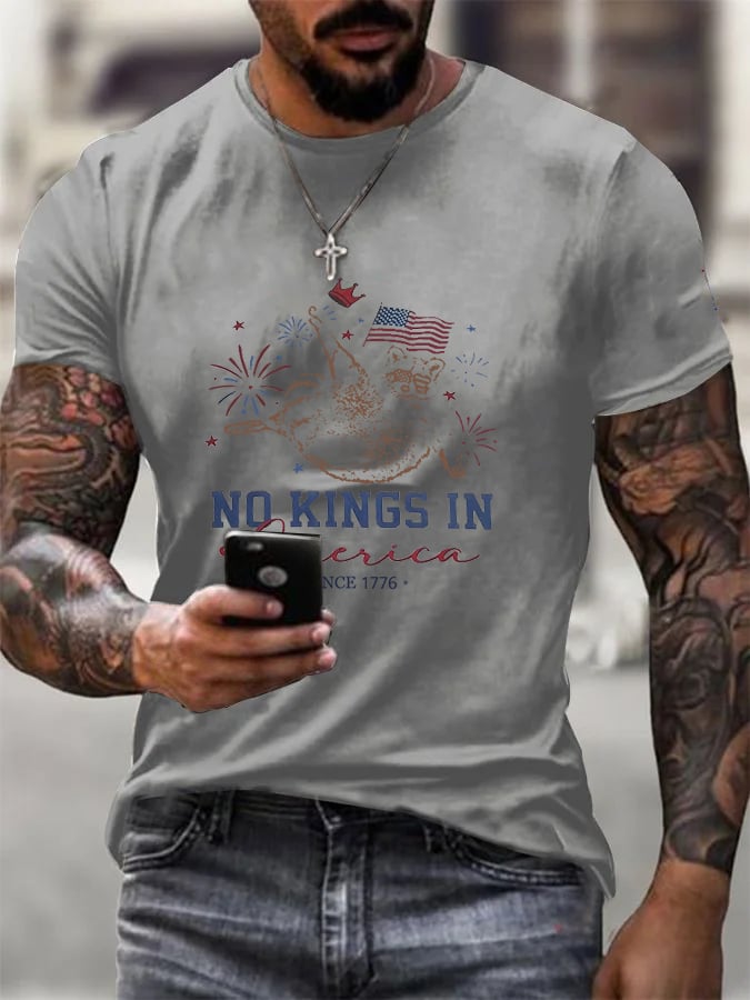 Men's No King In America Printed  T-Shirt