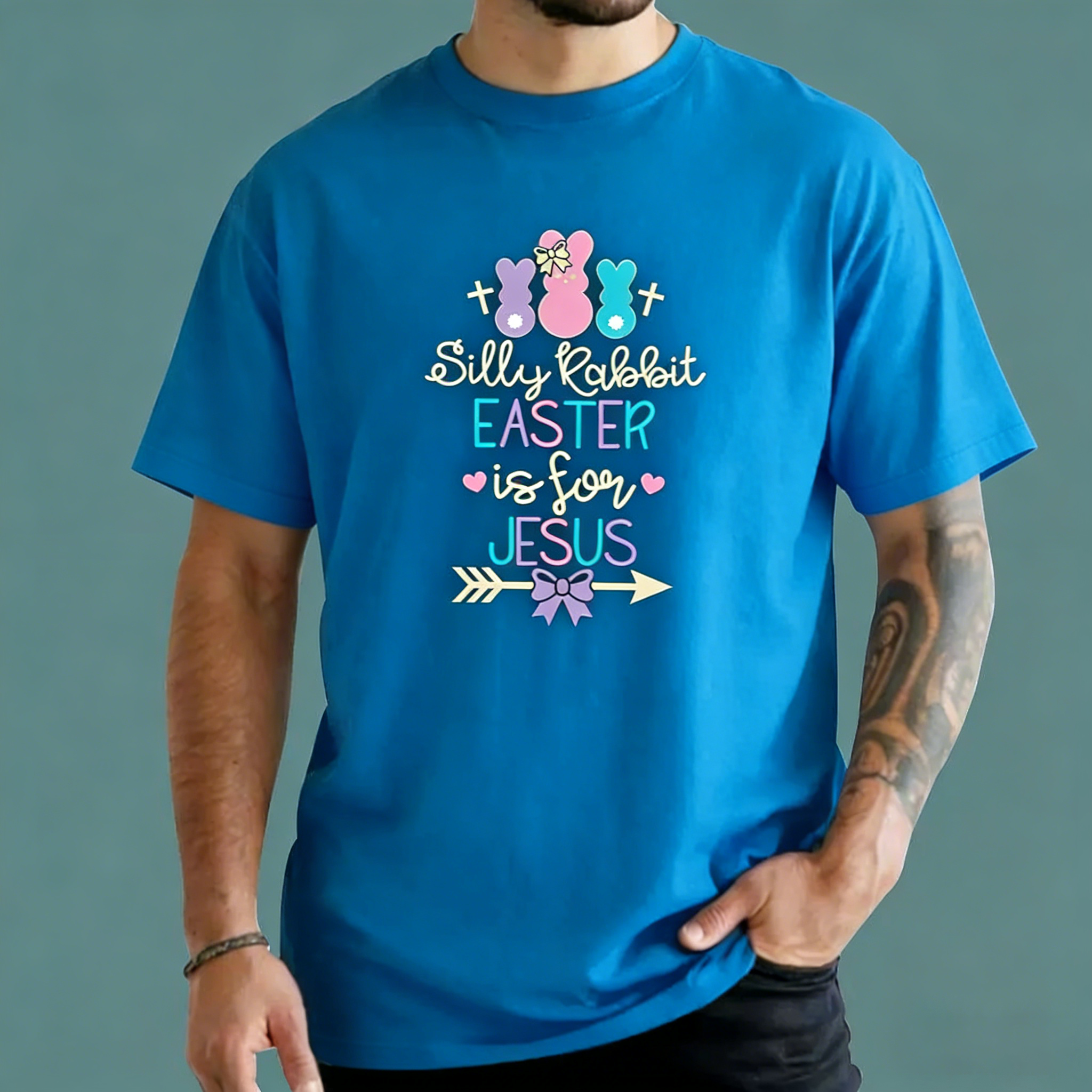 Men's Silly Rabbit Easter Is For Jesus T-Shirt