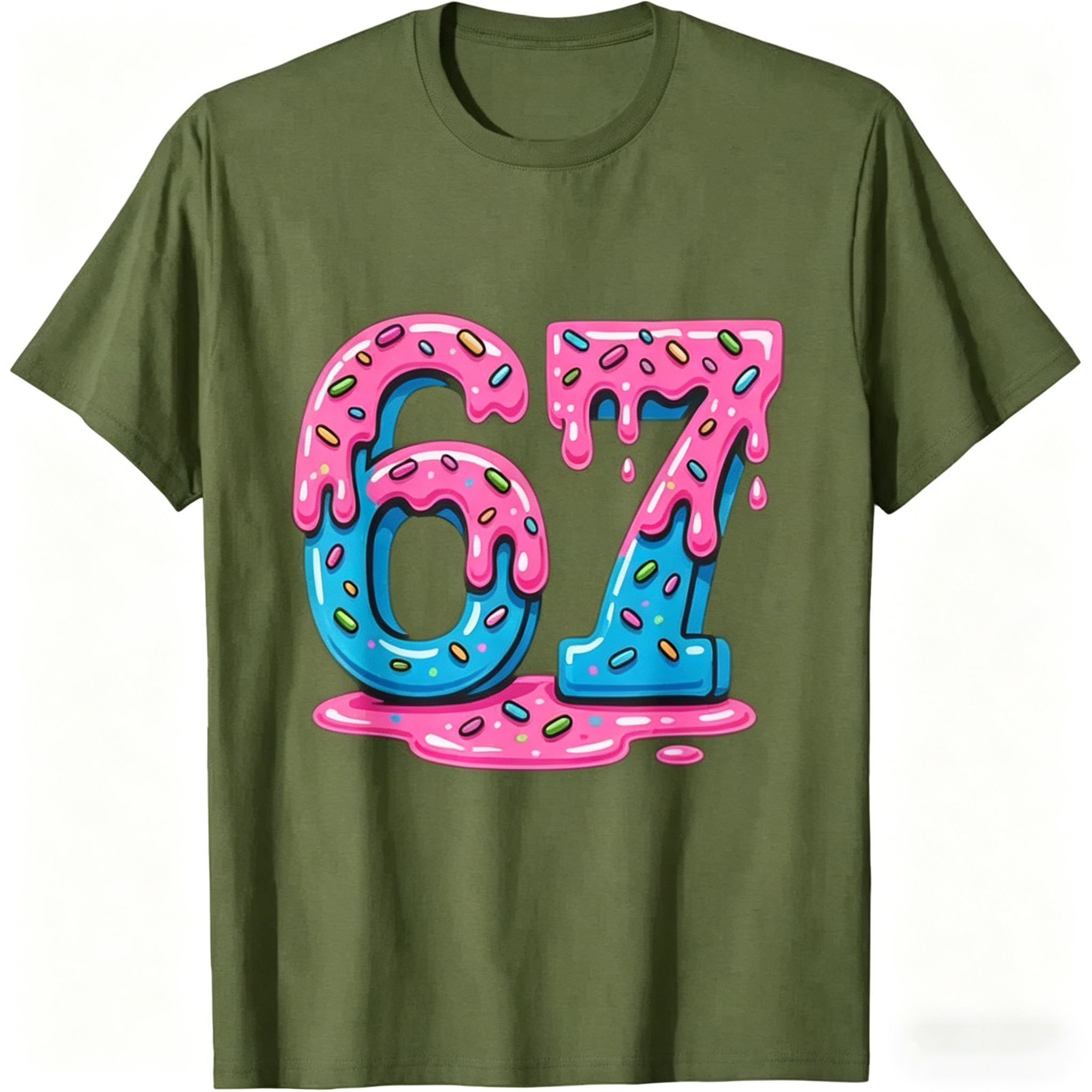[100% Cotton] Unisex Six Seven Meme Ice Cream Drip T-Shirt