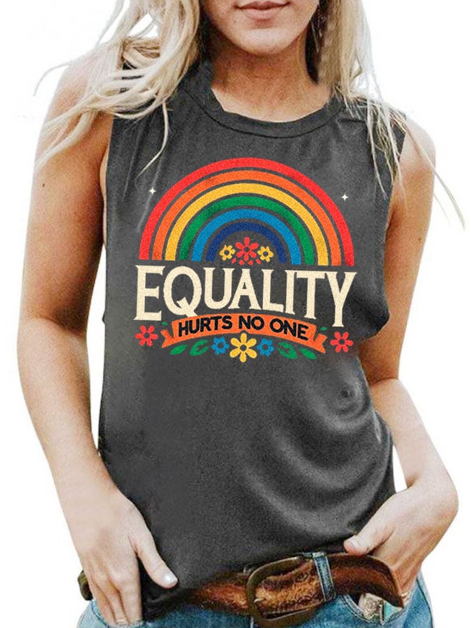 Women's Equality Hurts No One Printed Tank Top