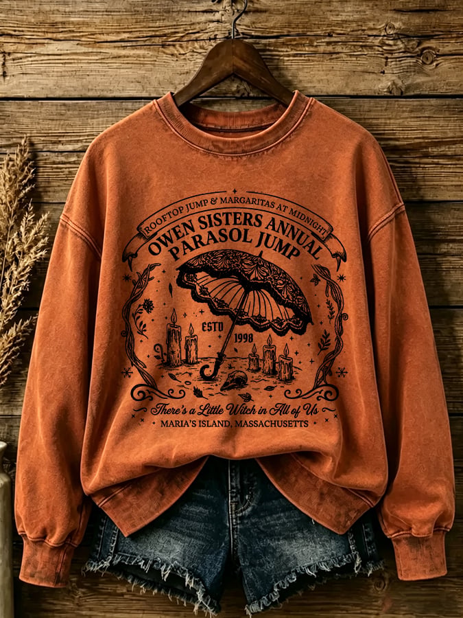 Women's Owens Sisters Print Casual Sweatshirt