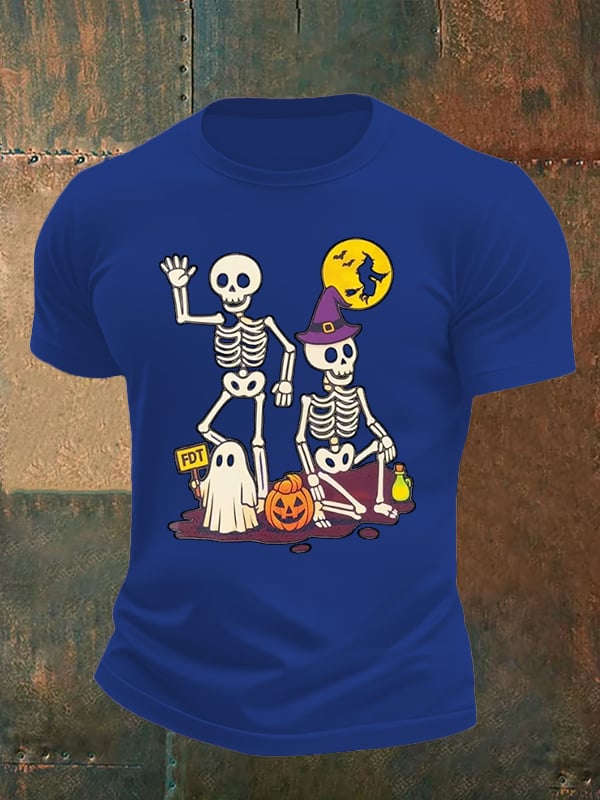 Men's Halloween Skeleton  T-Shirt