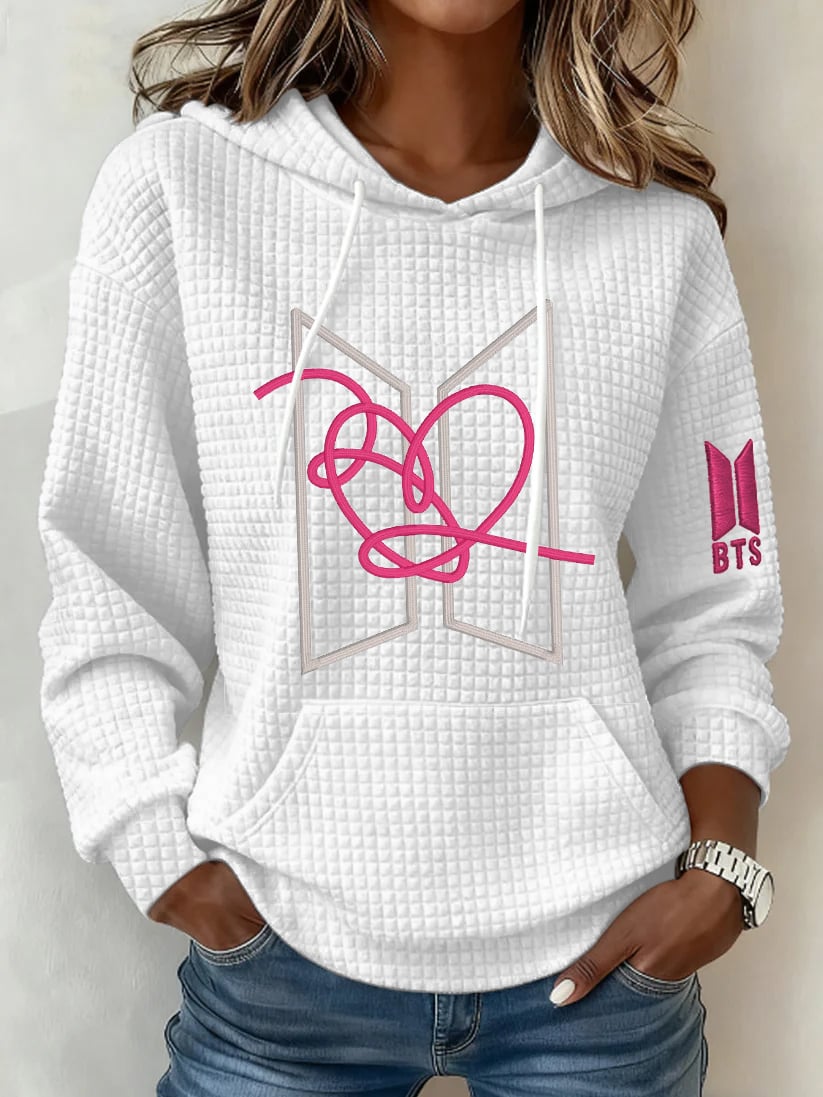 Women's Retro Leisure  Print Hoodie