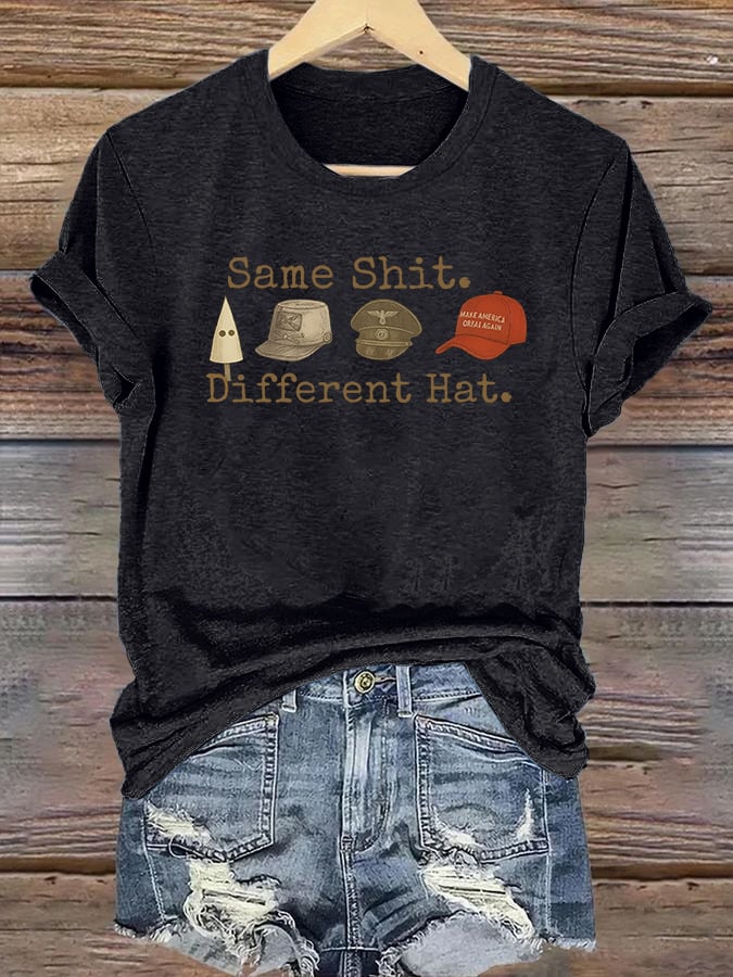 Women's  Same shit Different costume Print T-Shirt