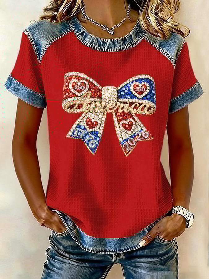 Women's 250th Anniversary Printed Short-Sleeved T-Shirt