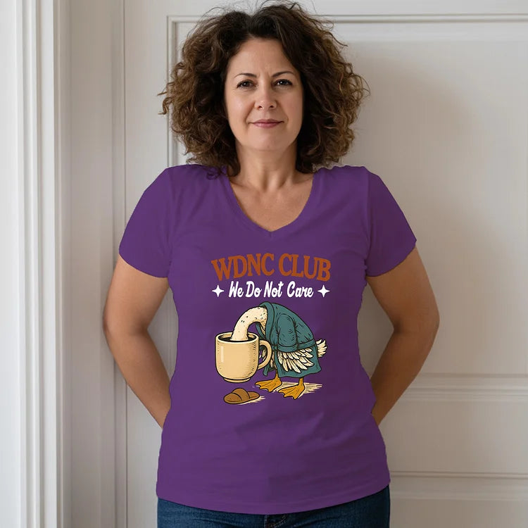 V-Neck Retro Funny Proud Member Of  We Do Not Care Menopause Perimenopause Print T-Shirt