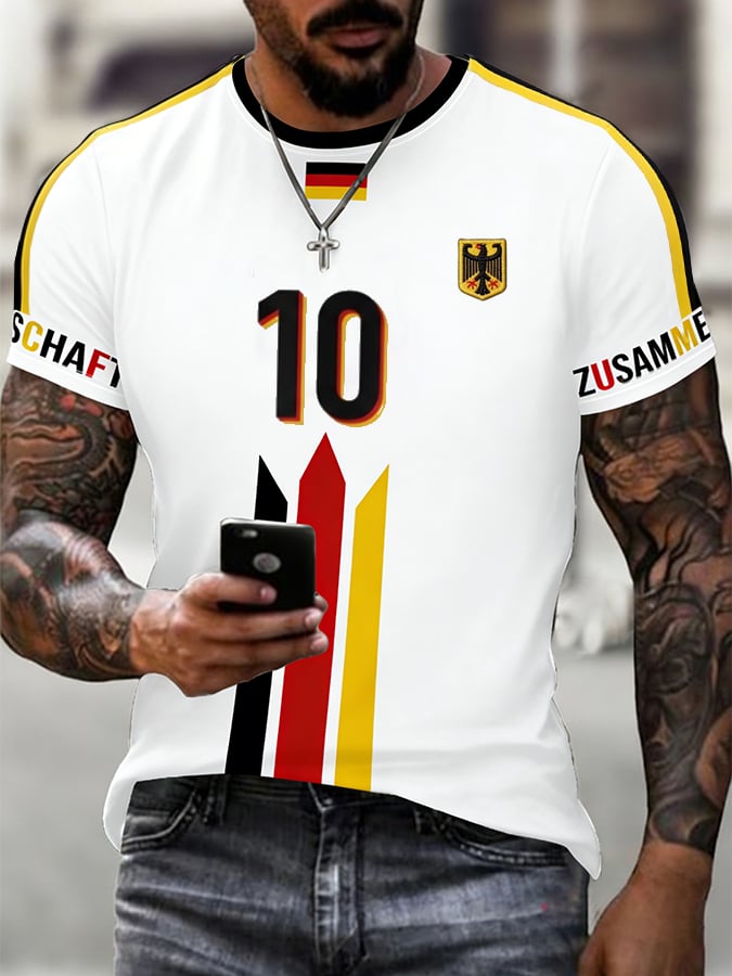 Men's Germany Soccer  Print T-Shirt