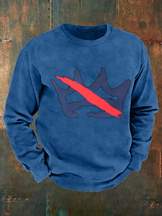 Men's America has no kings print  Casual Sweatshirt