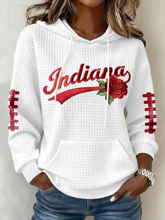Women's Football Print Hoodie Sweatshirt