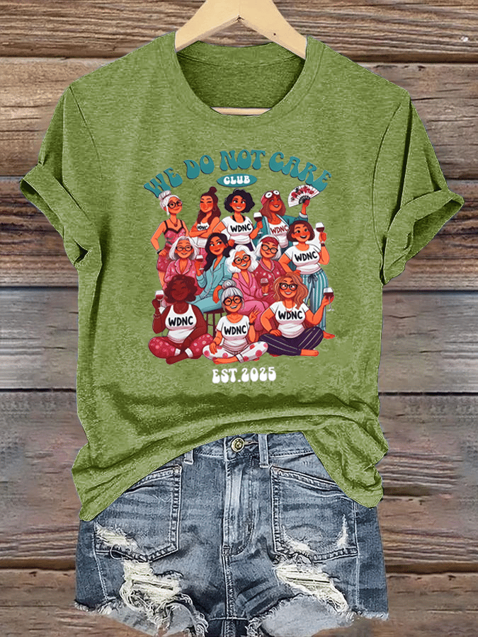 Women's  We don't care about club print  T-shirt