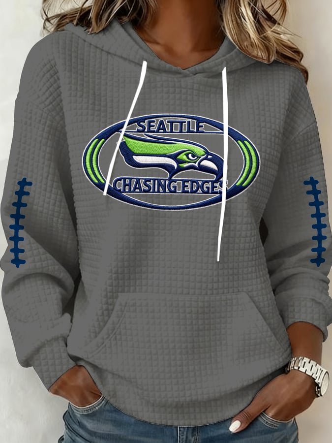 Women's Football Print Casual Sweatshirt