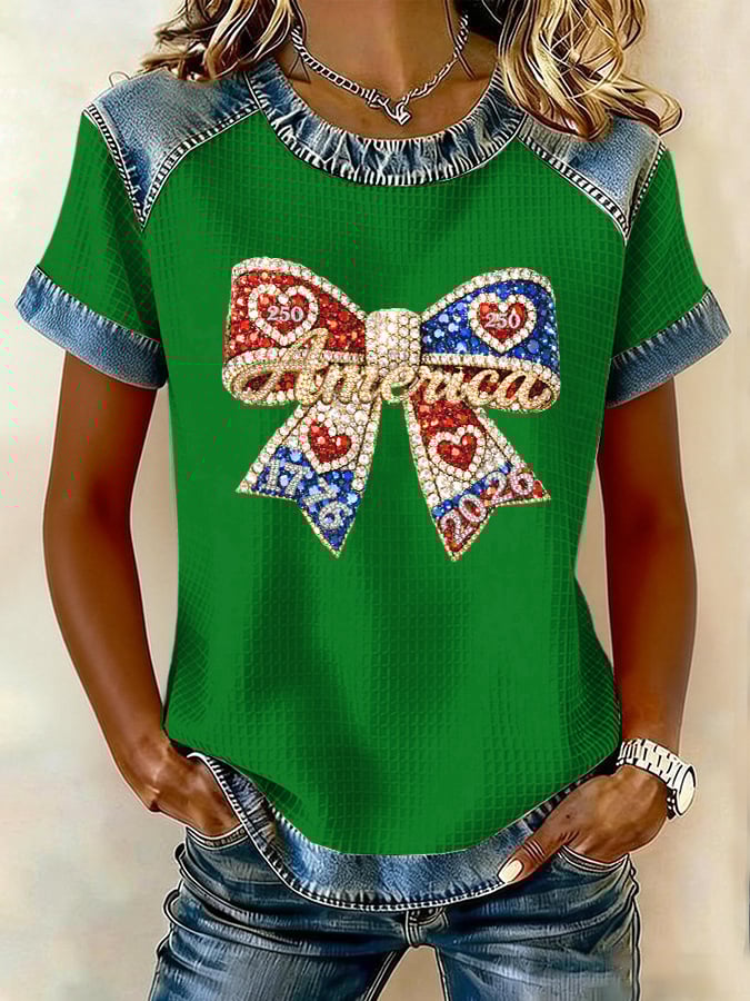 Women's 250th Anniversary Printed Short-Sleeved T-Shirt