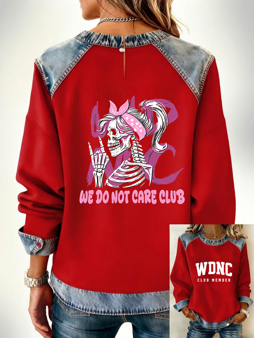 Women's  Retro Funny Proud Member Of Club We Do Not Care Menopause Perimenopause Print  Sweatshirt