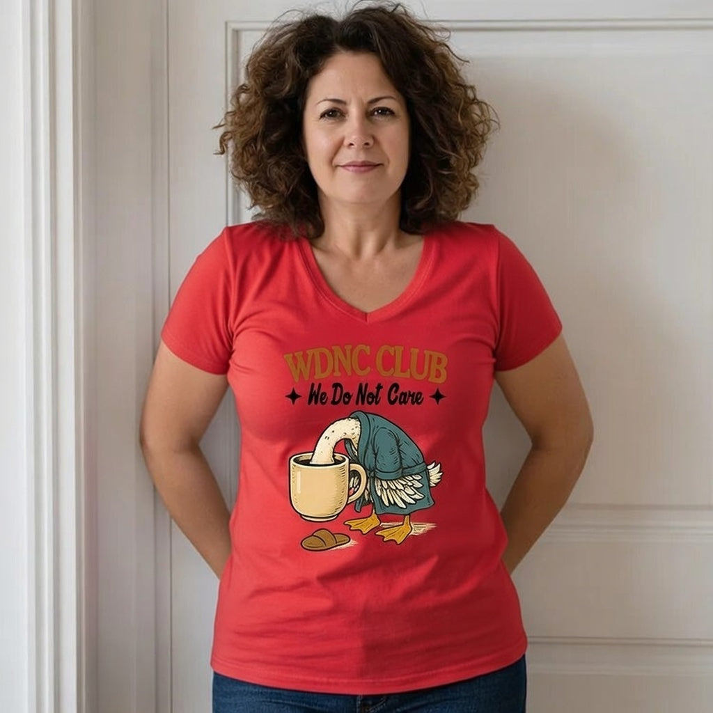 V-Neck Retro Funny Proud Member Of  We Do Not Care Menopause Perimenopause Print T-Shirt