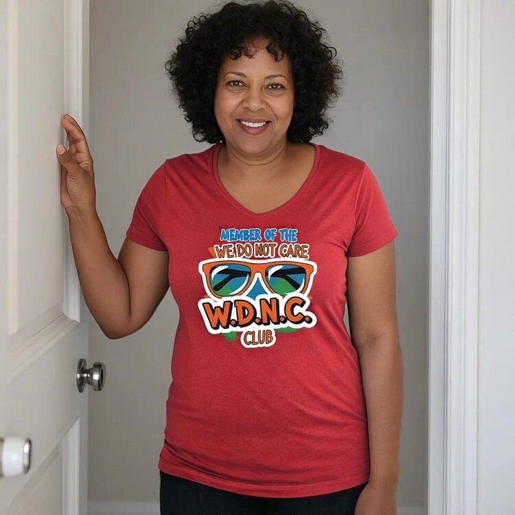 V-Neck Retro Funny Proud Member Of  We Do Not Care Menopause Perimenopause Print T-Shirt