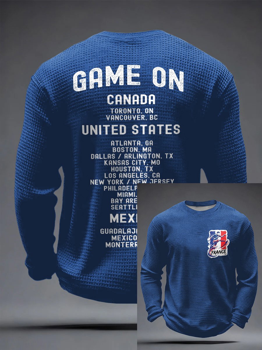 Men's Soccer Printed Casual Top