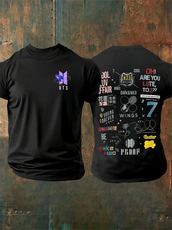 Men's K-pop  Print Casual T-Shirt