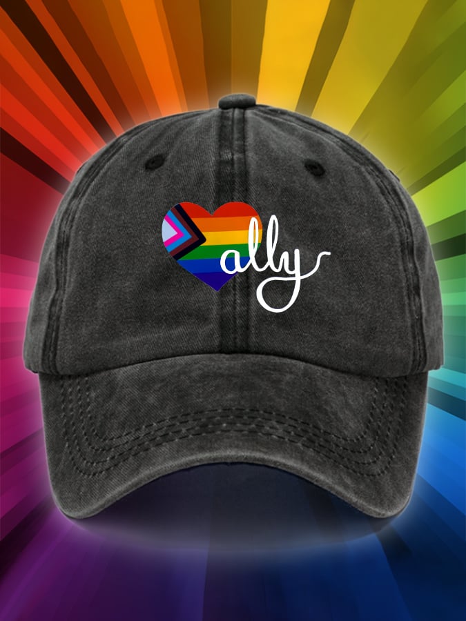 Proud Ally Print Baseball Cap