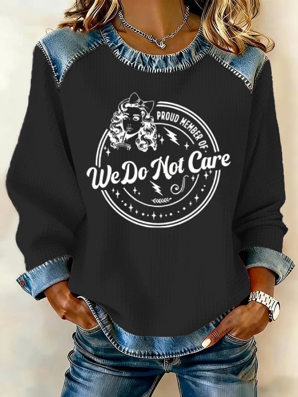Women's  Retro Funny Proud Member Of Club We Do Not Care Menopause Perimenopause Print  Sweatshirt
