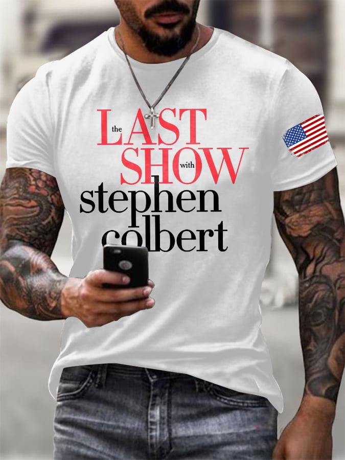 Men's Retro Last Show Print T-Shirt