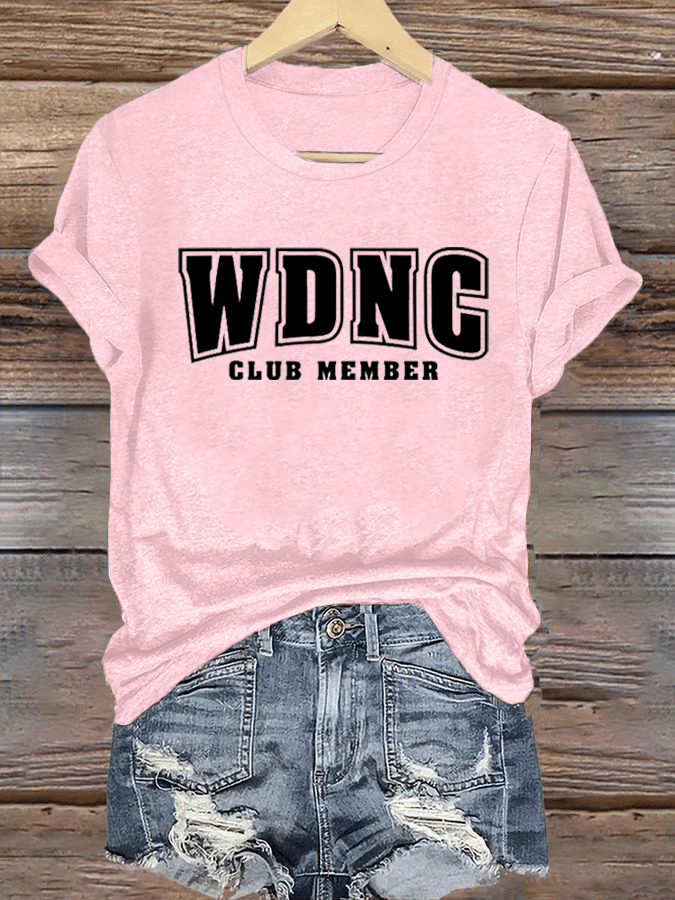 Women's  Retro Funny Proud Member Of Club We Do Not Care Menopause Perimenopause Print  T-shirt