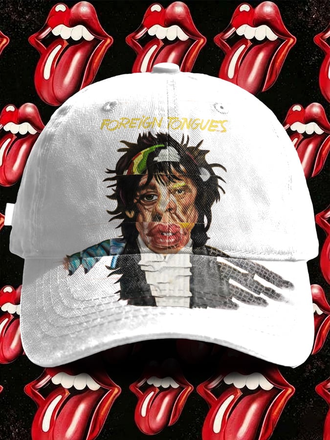 Retro Foreign Tongues Print Baseball Cap