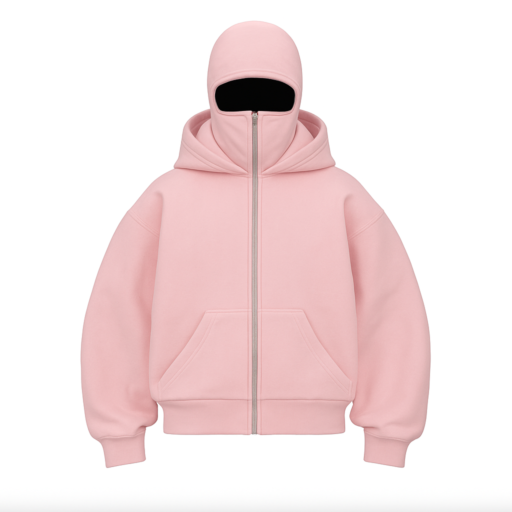 ⏳ Last day to save 50%🖤🔥Unisex Full Face Zipped Hoodie – Oversized Streetwear Balaclava Zip-Up Sweatshirt 🖤🔥