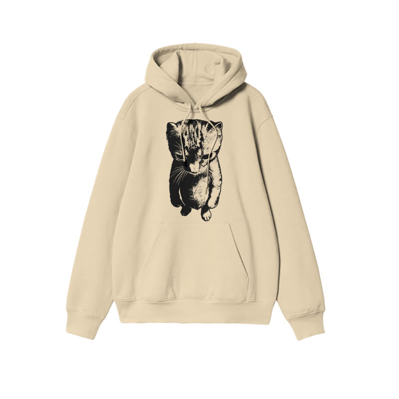 Funny Cat Meme Print Causal Hoodie