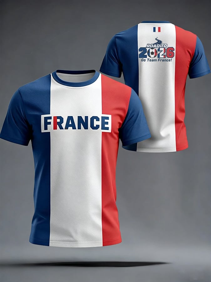 Men's Soccer Print Short Sleeve T-shirt