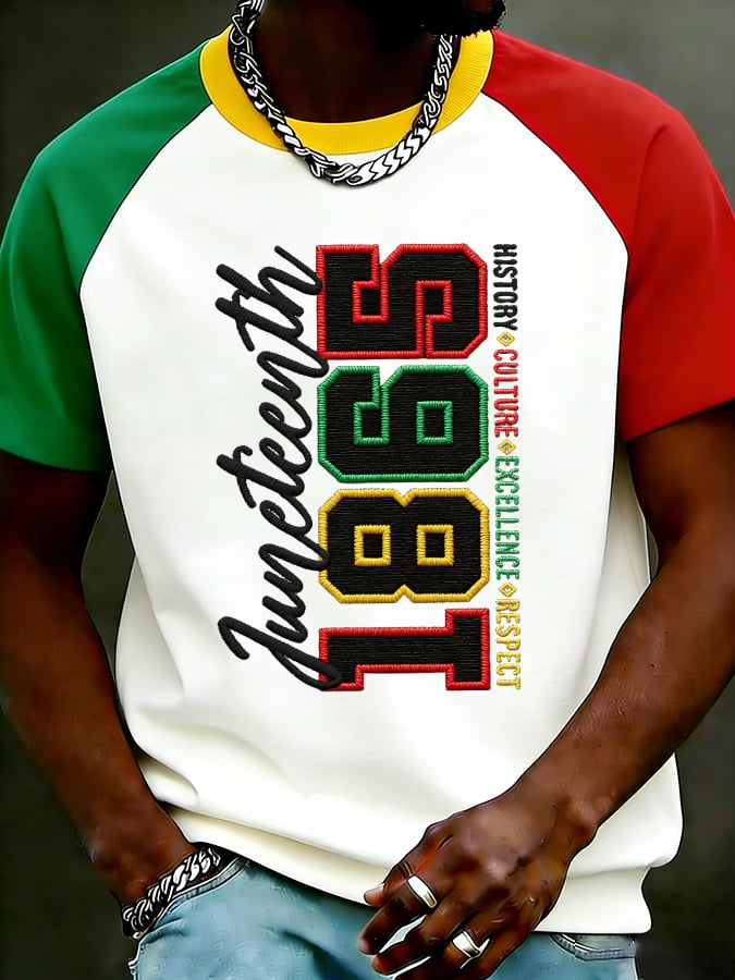 Men's Juneteenth Printed Casual T-shirt