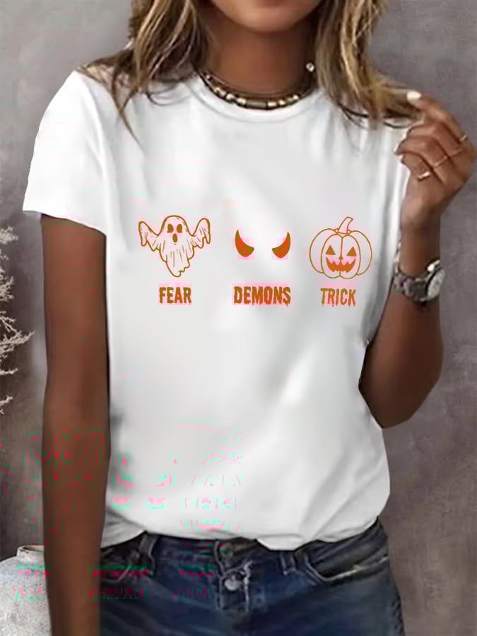Women's Halloween FDT Print  T-Shirt