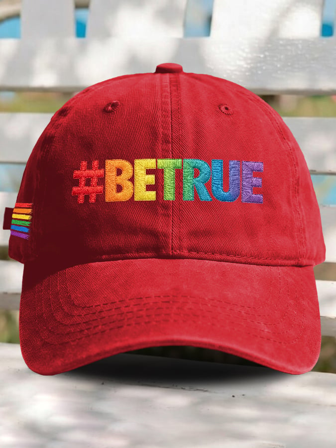 Retro Pride Parade #Betrue Print Baseball Cap