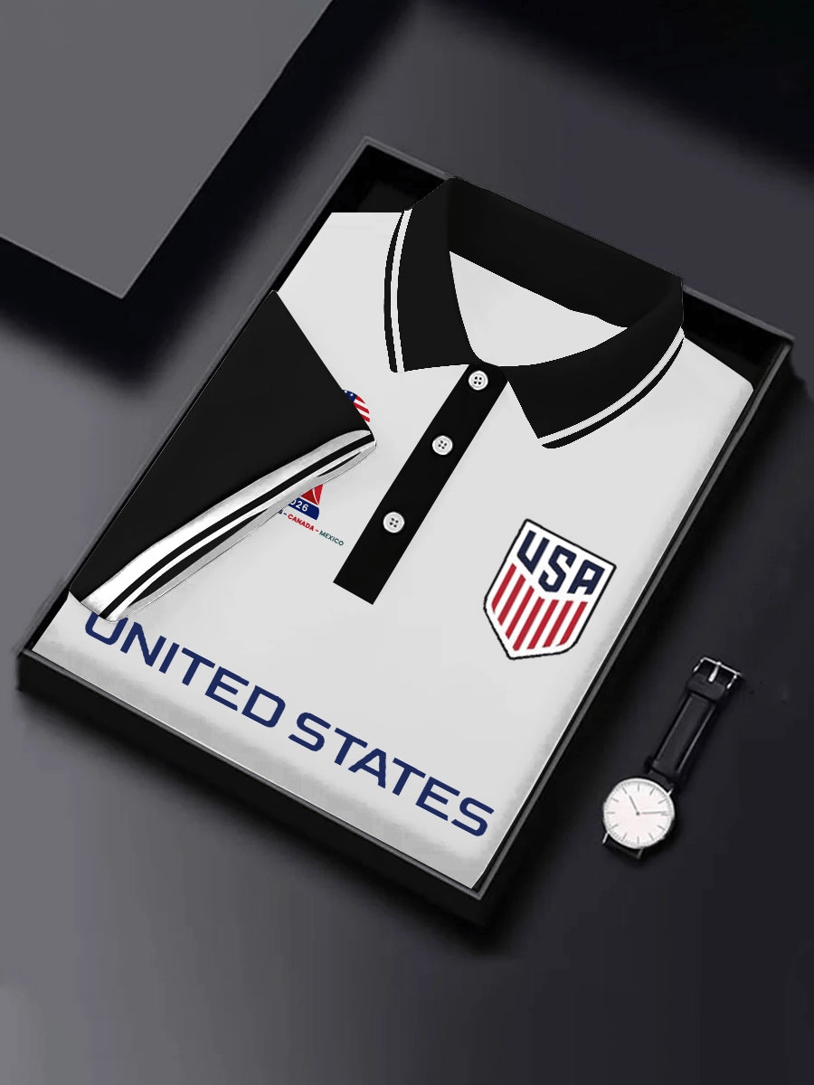 Men's USA Soccer Supporter Print Polo Shirt