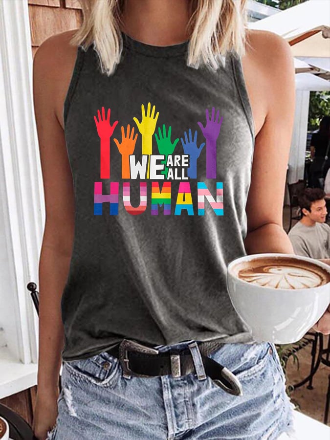 Women's Human LGBT Print Tank Top