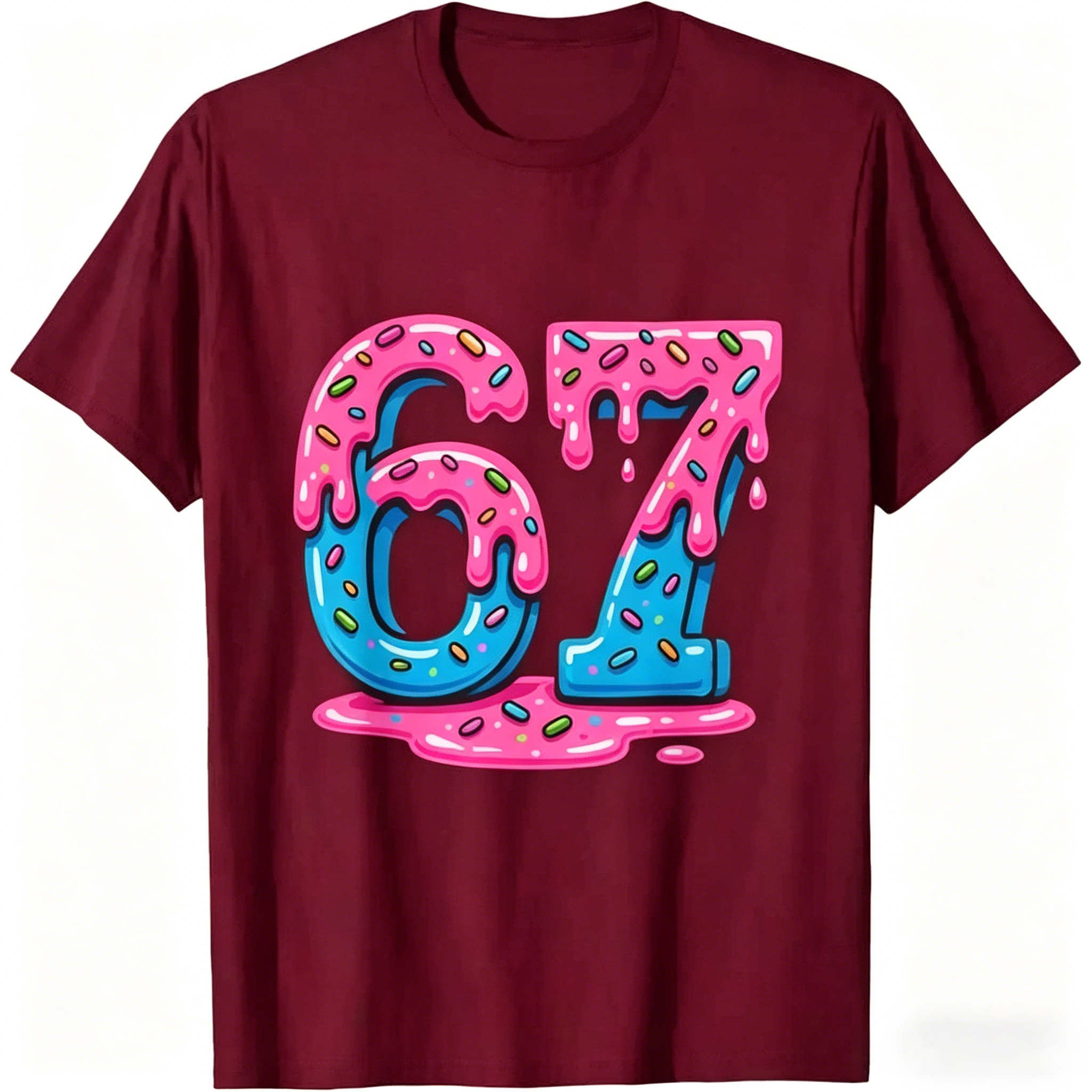 [100% Cotton] Unisex Six Seven Meme Ice Cream Drip T-Shirt