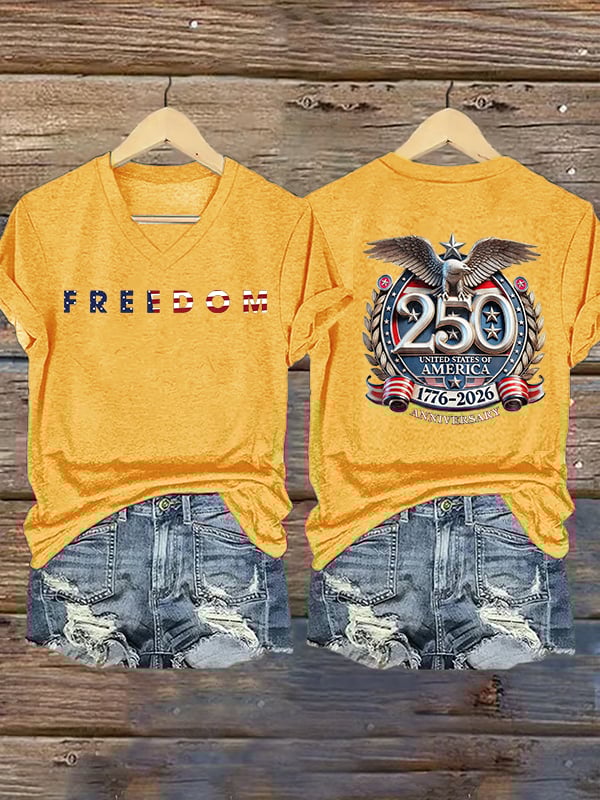 Women's  FREEDOM  Print T-Shirt