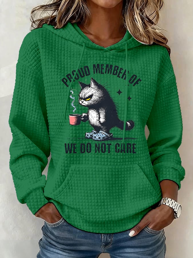 Women's Retro Funny Proud Member Of Club We Do Not Care Menopause Perimenopause Print  Hoodie