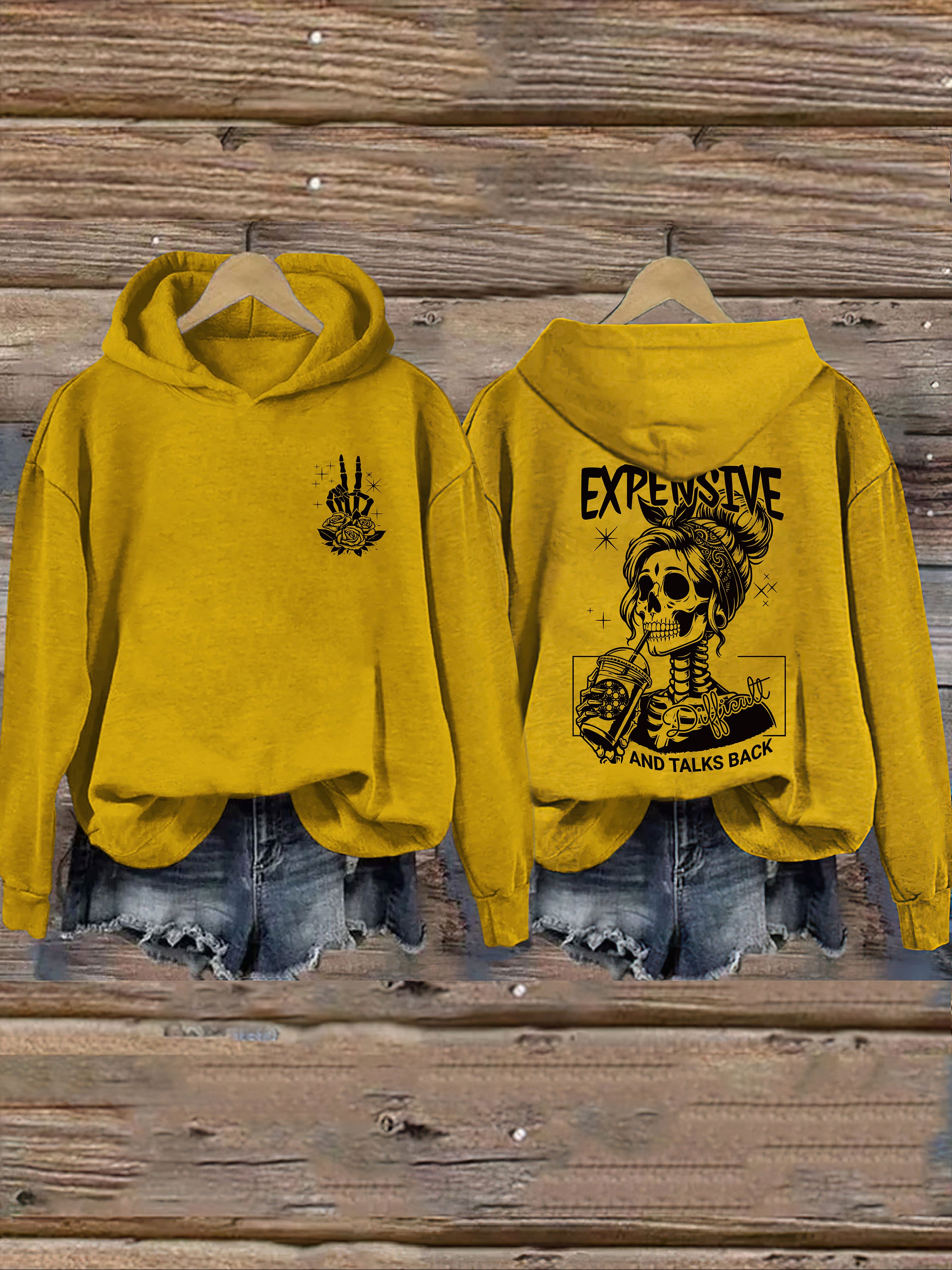 Retro and fun WDNC member printed hooded sweatshirt