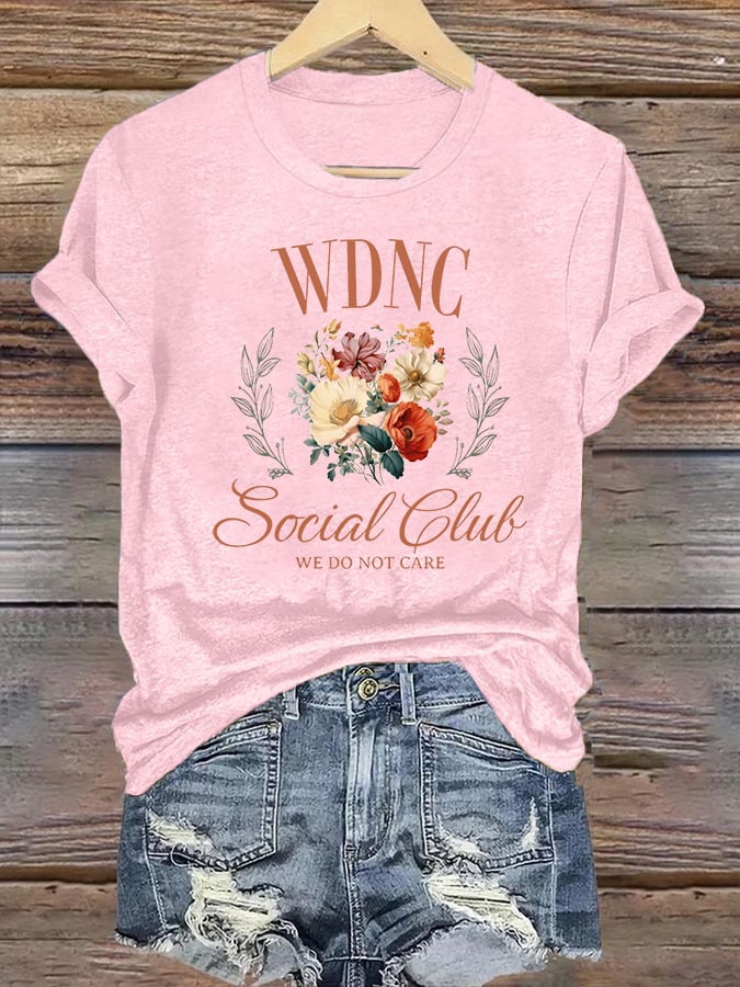 Women's  Retro Funny Proud Member Of Club Menopause Perimenopause Print T-Shirt