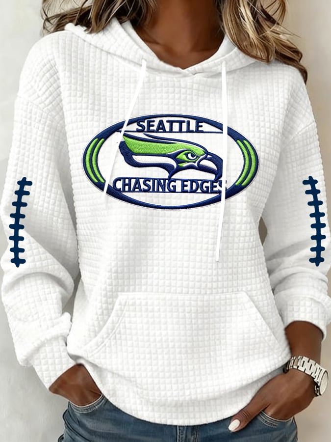 Women's Football Print Casual Sweatshirt