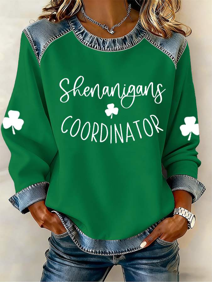 Women's Shenanigans Coordinator Print Casual Sweatshirt