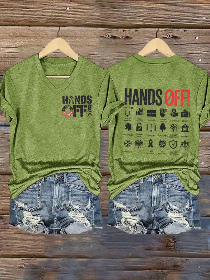 Women's Casual Hands Off Printed T-Shirt