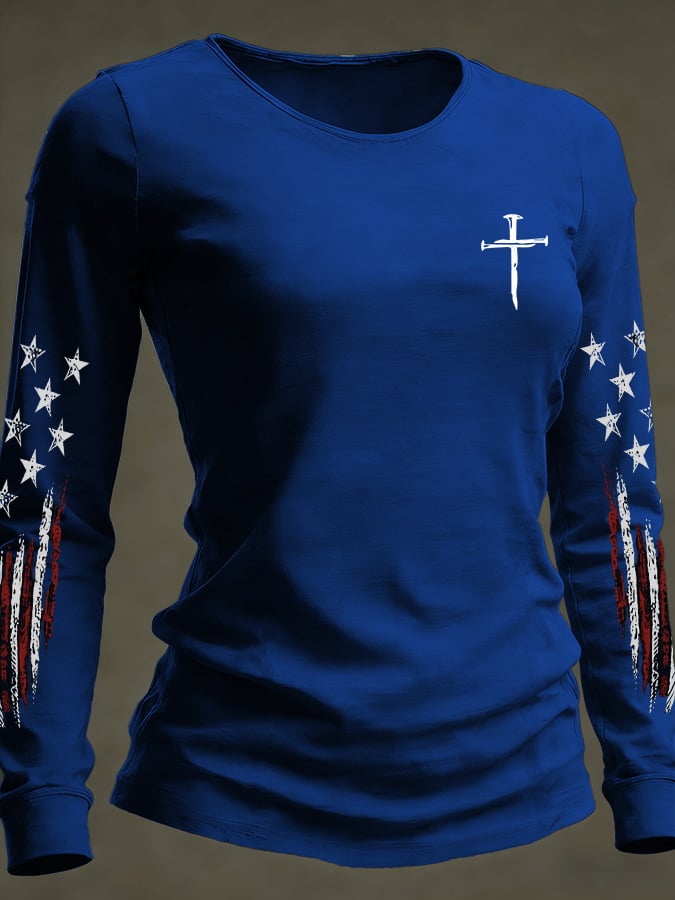 Women's casual faith-inspired long-sleeved T-shirt