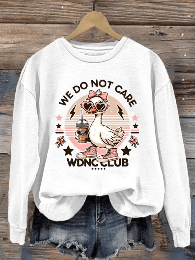 Women's  Retro Funny Proud Member Of  Club We Do Not Care Menopause Perimenopause Print  Sweatshirt