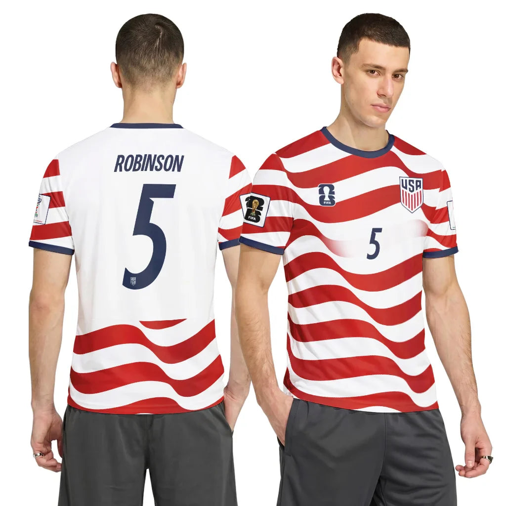 Antonee Robinson 5 AOP T-Shirt World Cup USA Home