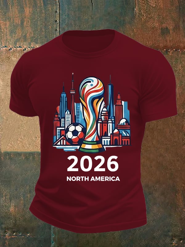 Men's  North America WC 2026 Soccer printed T-shirt