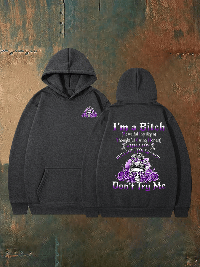 Men's  Don't Try Me  Print Casual  Hoodie