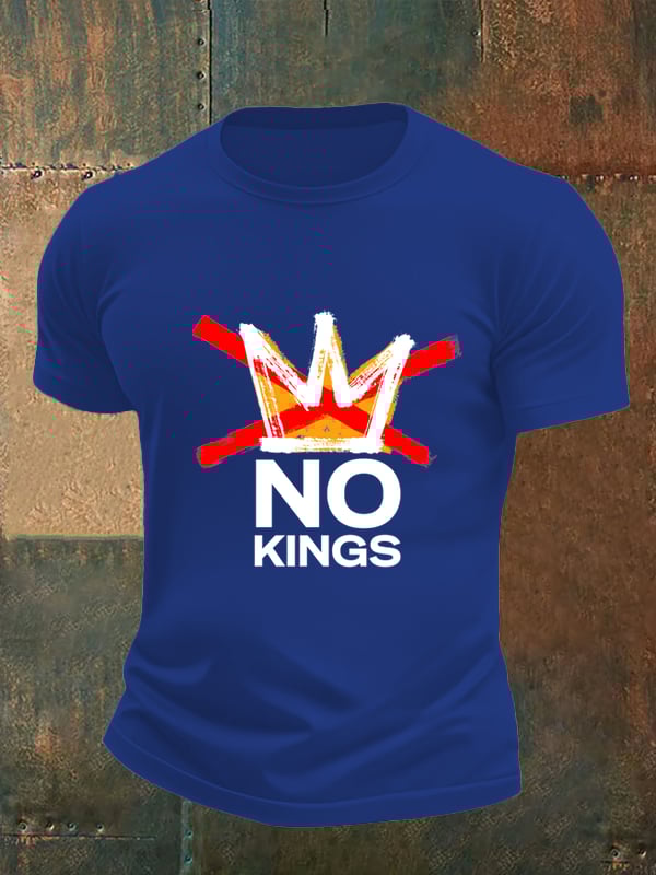 Men's no kings in America print  T-Shirt
